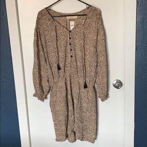 Anthropologie Animal Print Romper